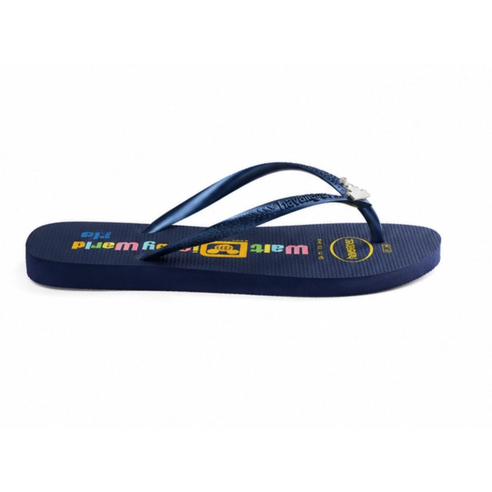 Havaianas Disney Parks Flip Flops Navy Blue Women's Size 7/8 Brazil NWT - Picture 4 of 6